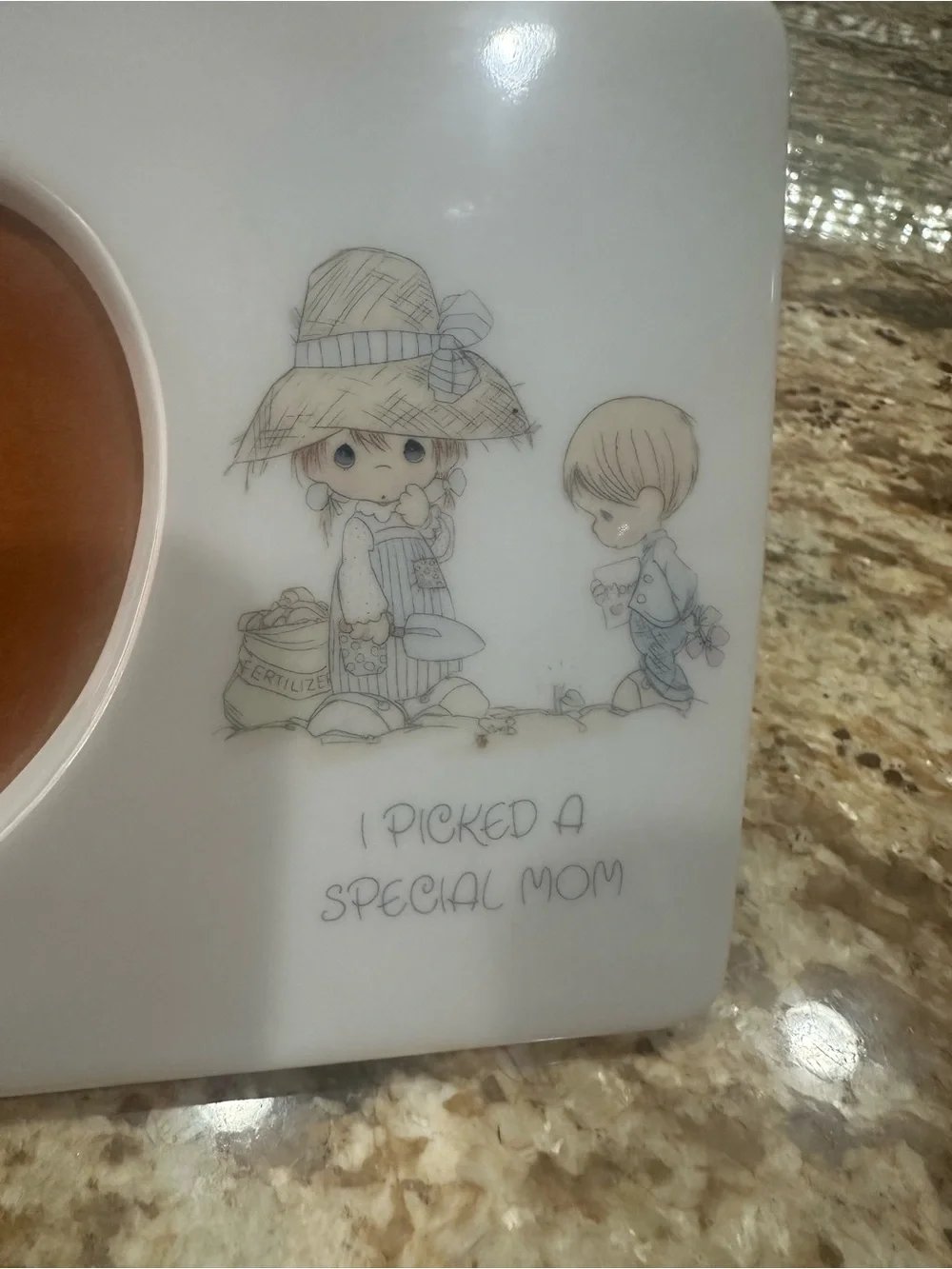Precious Moments Ceramic Photo Frame -“I Picked A Special Mom” holds 2 x 2 photo